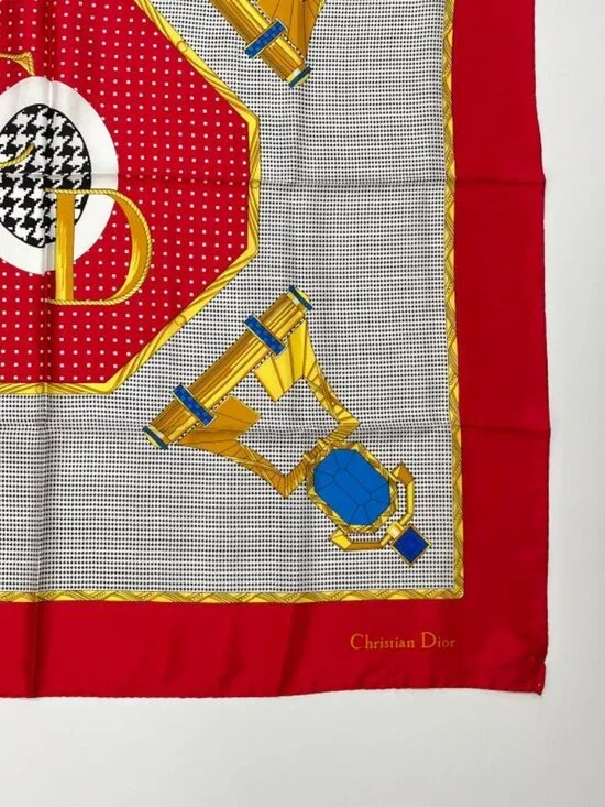 Dior Silk Scarf Multicolor Vintage - Picture 4 of 13